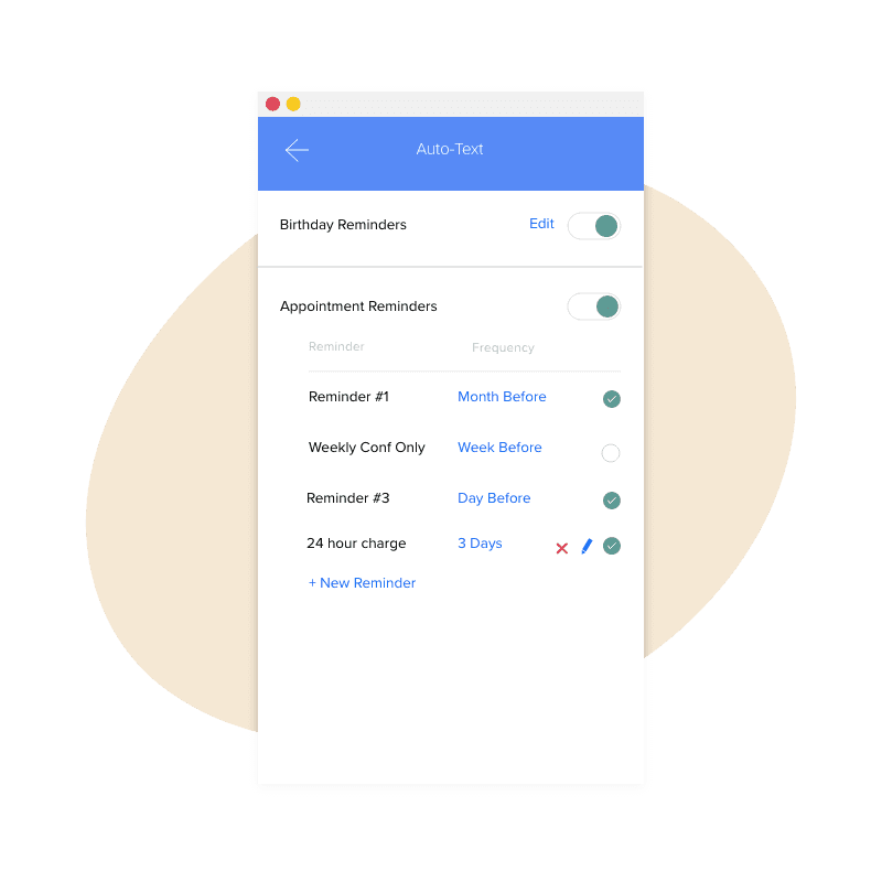auto text reminders