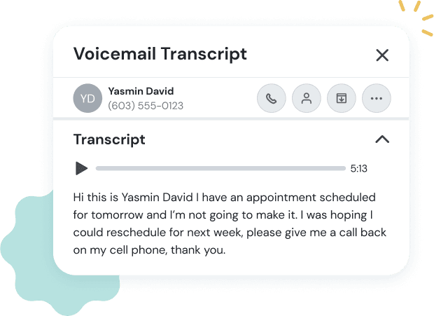 Voicemail Transcription UI